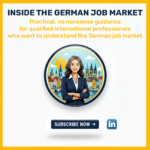 logo newsletter "inside the german job market" mit link zum newsletter bei linkedin